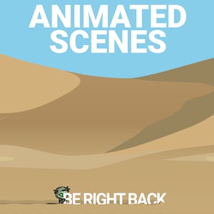 Mummy in a Desert Animated Scenes, BRB, Be Right Back, Starting Soon Twitch Overlays for Streamers, Cute Spooky Scary Horror Halloween, Day
