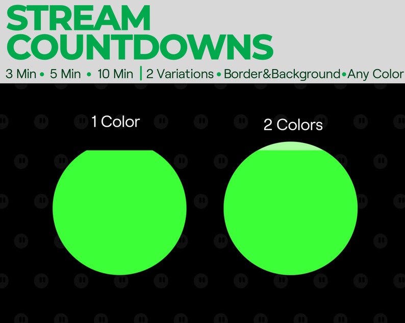 Puede incluir: Dos c&iacute;rculos verdes sobre un fondo negro. El c&iacute;rculo de la izquierda es verde s&oacute;lido. El c&iacute;rculo de la derecha es verde con un borde superior blanco. El texto "1 Color" est&aacute; sobre el c&iacute;rculo izquierdo y "2 Colores" est&aacute; sobre el c&iacute;rculo derecho.