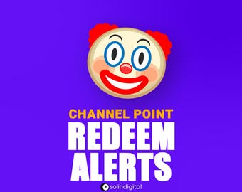 Clown Emoji Redeem Alert | Funny Clown Reaction Animation | Twitch Channel Point Overlay | VTuber Stream Asset | OBS Streamlabs