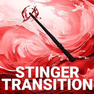 Blood Magic Wand Stinger Transition, Magical Cute Animated Twitch Overlays, Elemental YouTube Facebook and Kick Transitions for Streamers