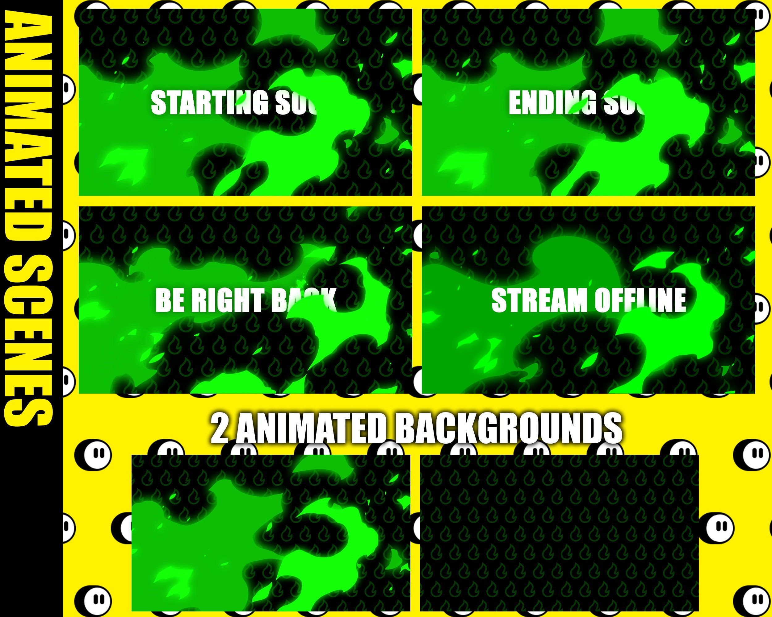 Fire Stream Pack | Fiery Streaming Bundle for Twitch | Flame Overlay ...