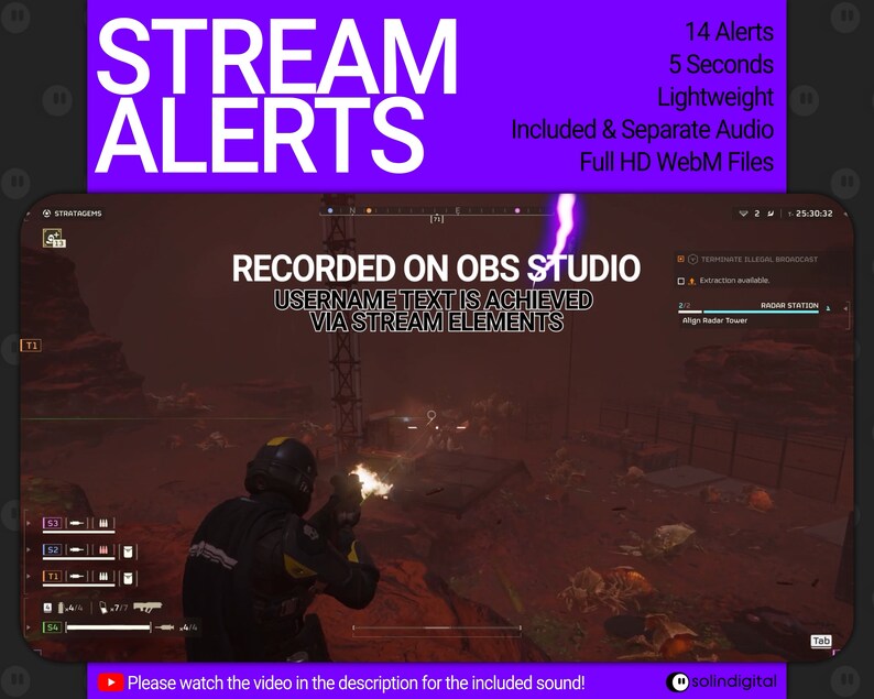 Lightning Strike Stream Alerts for Twitch, Electric Thunder Flash ...