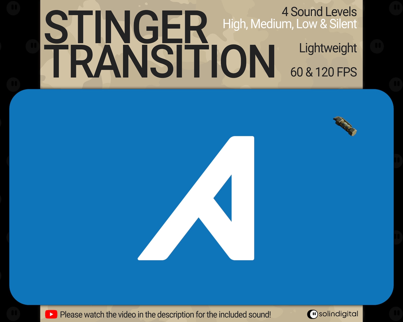 Flashbang Stinger Transition, Animated Twitch Overlays, Military FPS ...