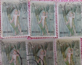 Belgien Briefmarken Vintage 30 Stück - Kind in Wheatfield - 1963 BE 593