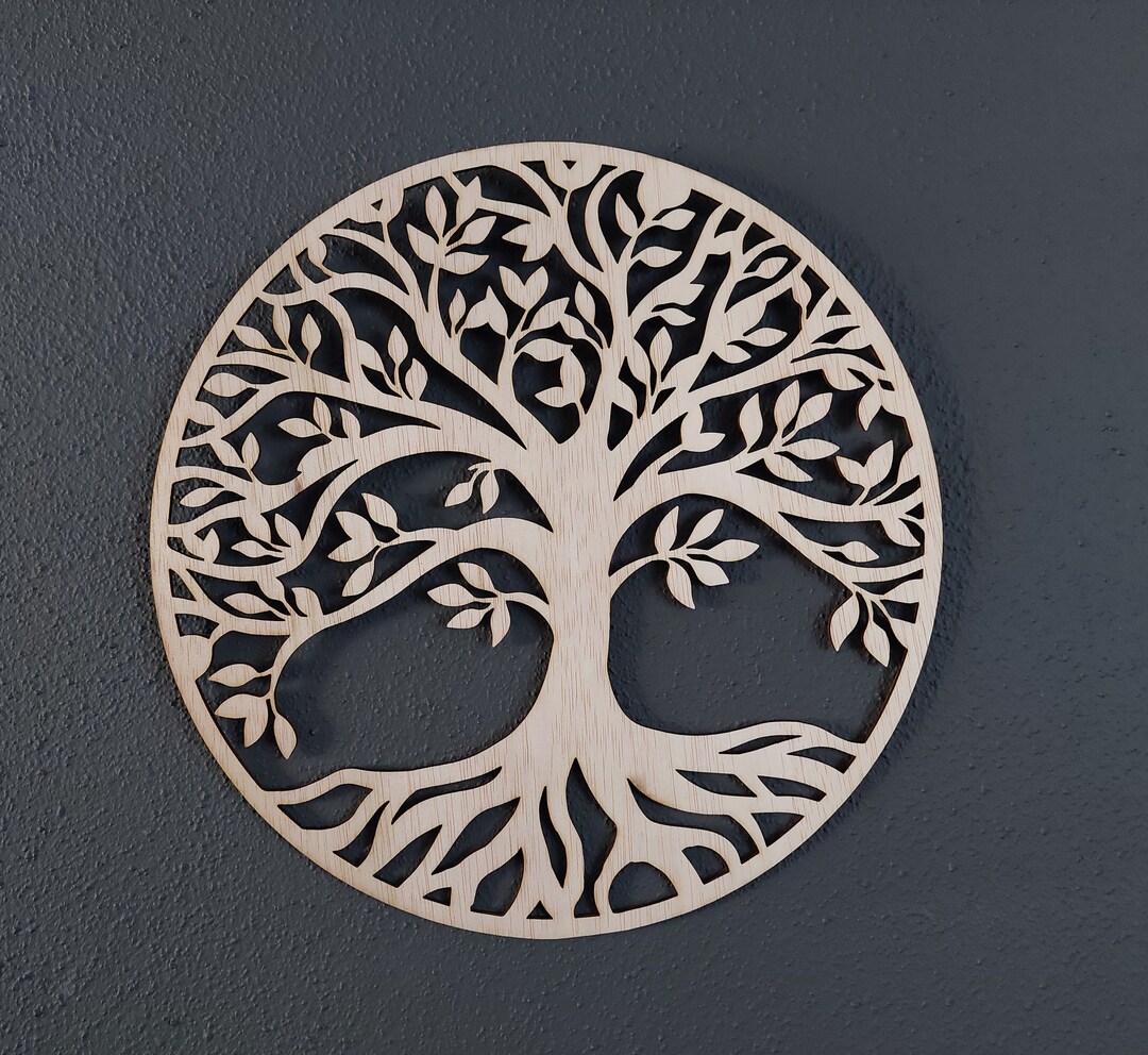 38cm Wooden Tree of Life Hanging Wall Decoration, Zen Wall Art, Tree of
