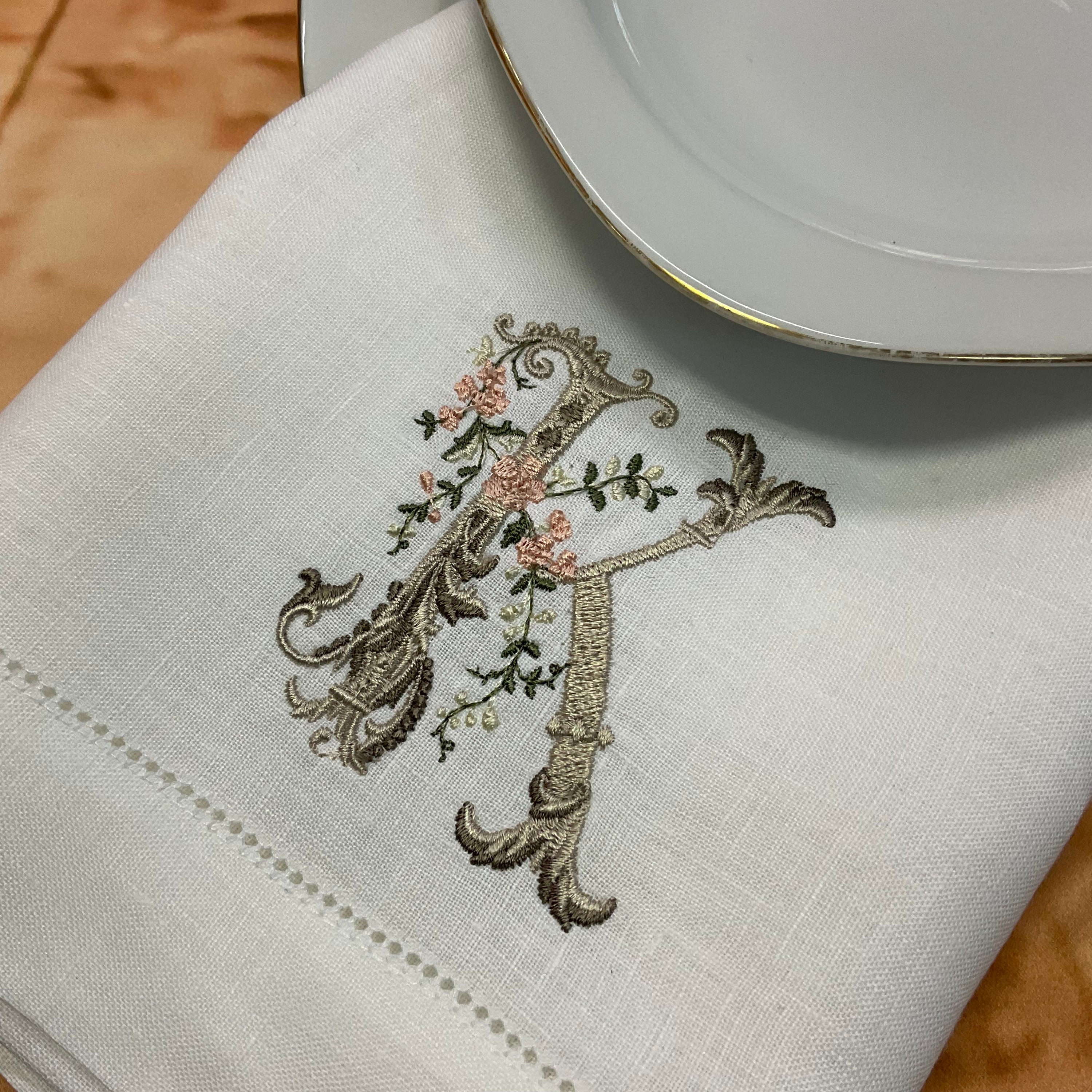 Cotton and Linen Blend Hemstitch Dinner Napkins - Set of 4 — The Horseshoe  Crab