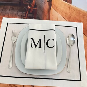 Monogrammed Linen Napkin - So Fancy, Your Guests Might Faint!