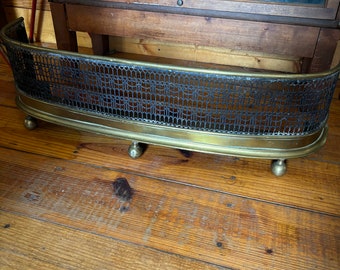 Fireplace finder 34” long 1880s brass and steel