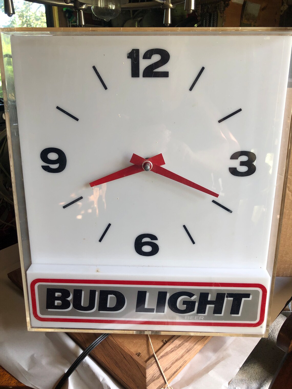 Vintage Bar Clock Sign Bud Light Etsy