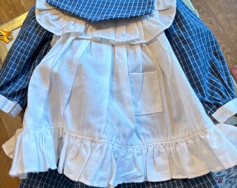 American Samantha blue check with white pinaforeplay dress