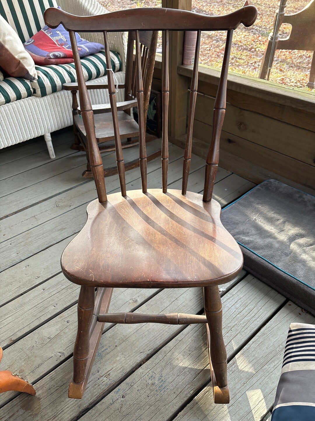 Antique Childs Rocking Chair Etsy