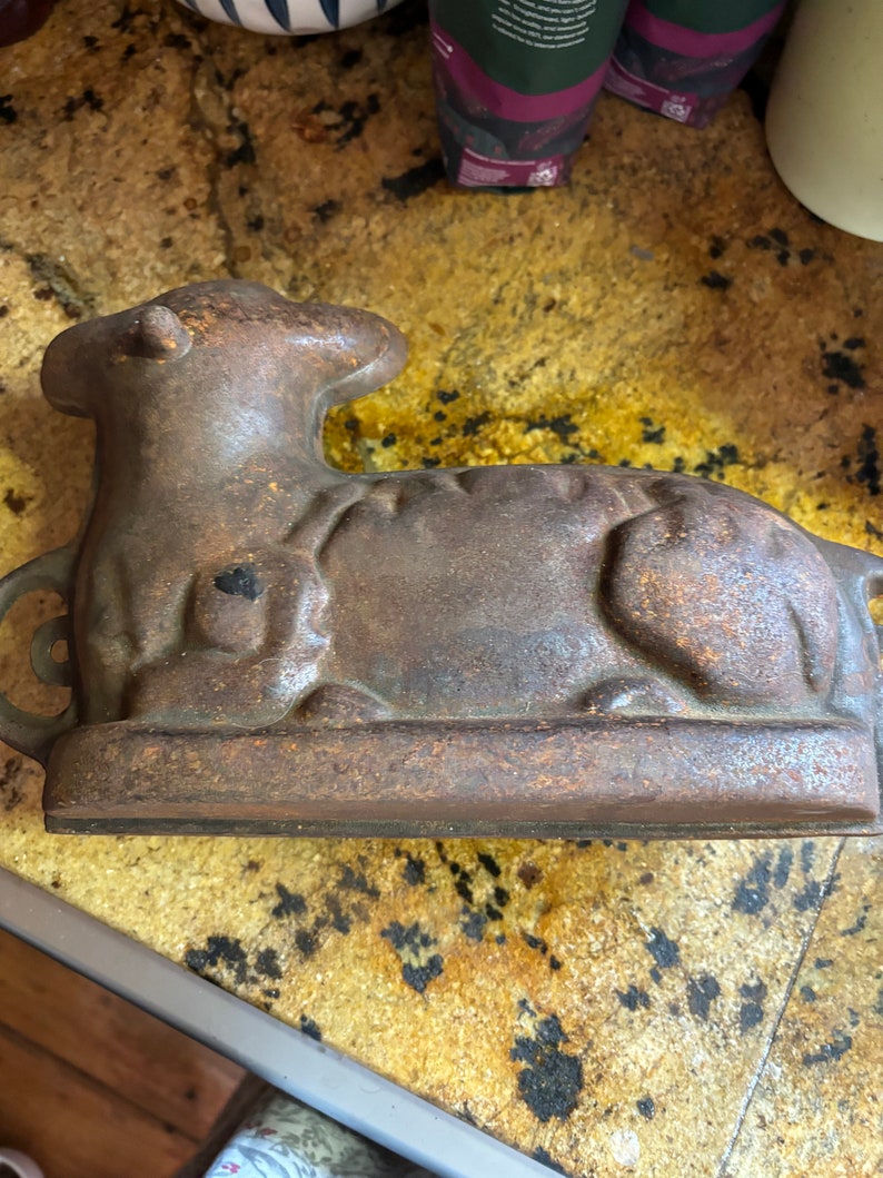 Griswold cast iron lamb cake mold zdjęcie 3