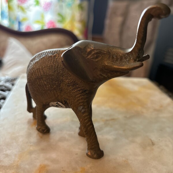 Solid Brass Elephant Etsy