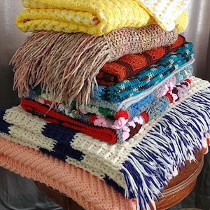 Crochet Blankets | Afghans | Throw Blanket | Baby Blanket | Homemade | Hand Crocheted | Natural Fibers | Cotton