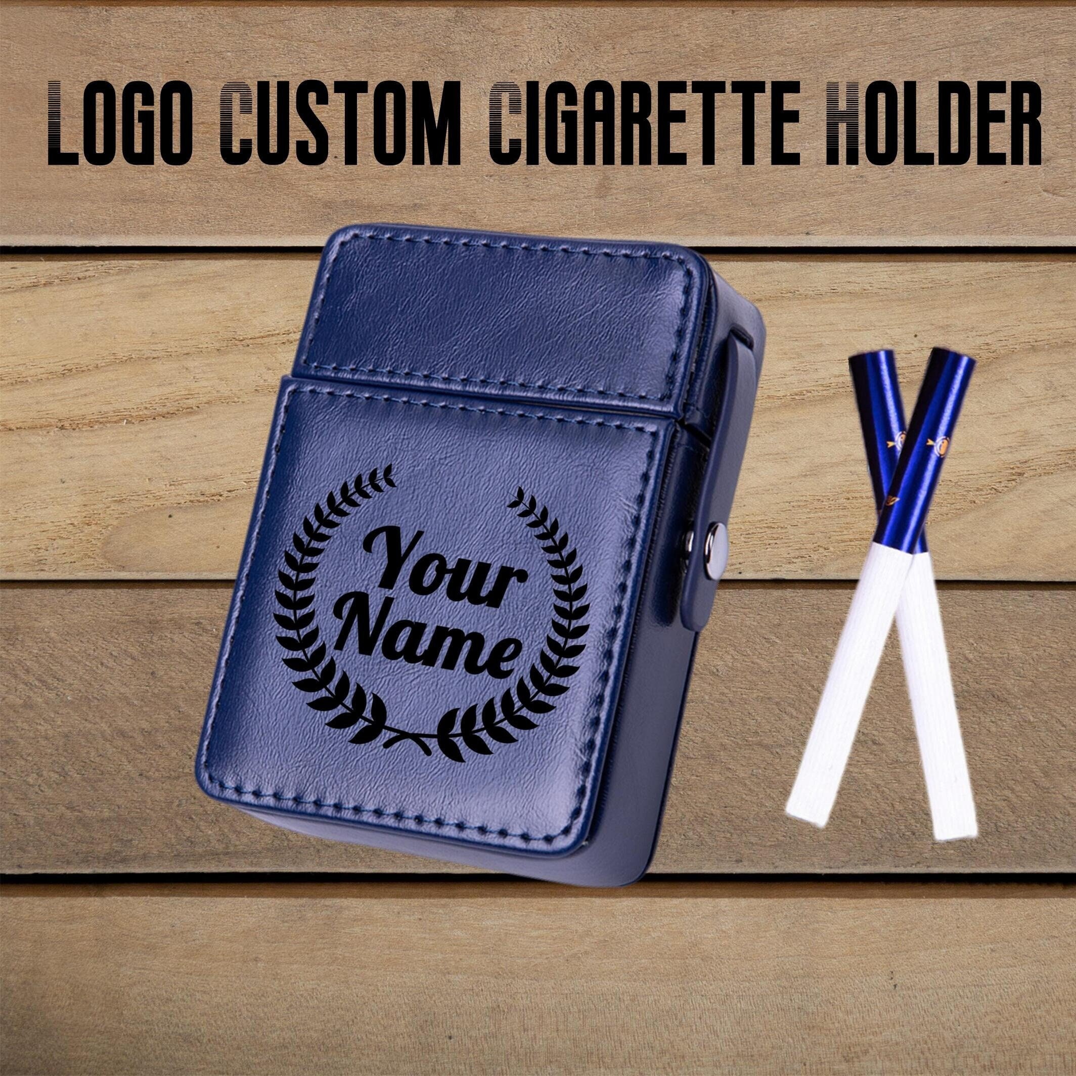 Retro Cigarette Case Metal Holder, PU Leather Cigarette Case Box, 20  Capacity Pressure Resistant Flip Type : : Fashion