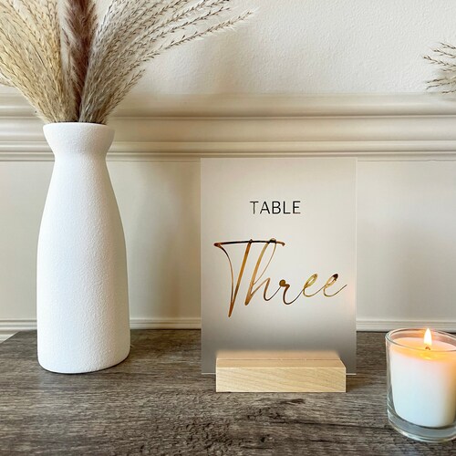 Frosted Arch Acrylic Table Numbers Wedding Table Numbers Etsy