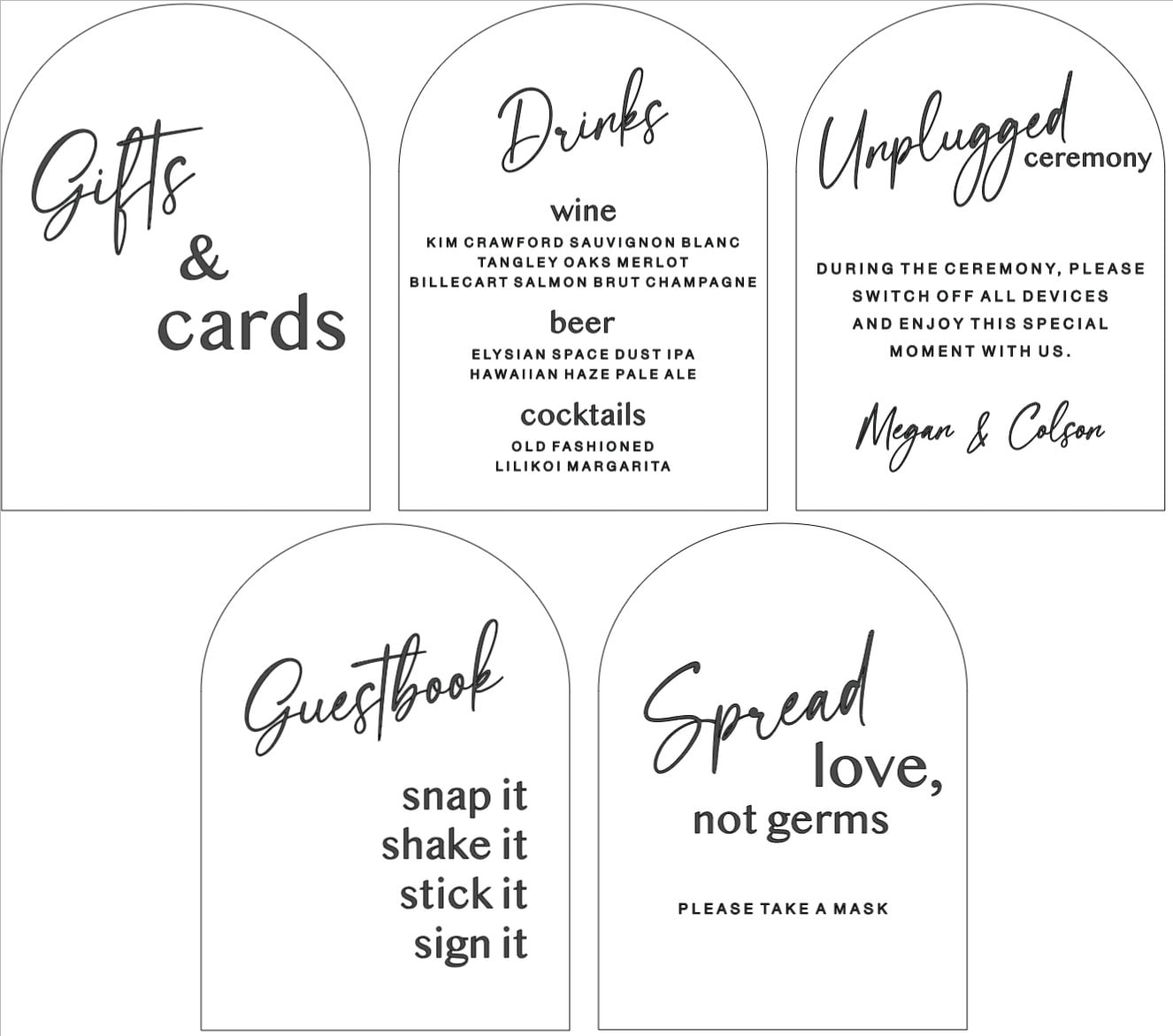 Custom Arch Acrylic Signs Wedding Bar Signs Wedding Bar Etsy Canada