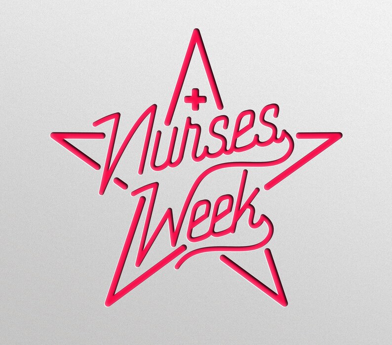 Nurses Week Script Font Nurses Week Superstar Logos for SVG or Cricut, Customize Gift Svg ...