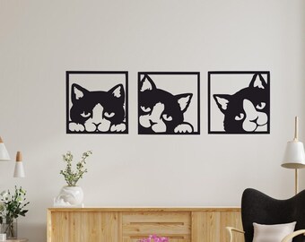 Cats Dxf File, Cat Art Svg, Cat Decor, Animal dxf, Cat Cut Files, Eps, Png files, Laser Cut, Plasma Cut, Router, Cricut, Vector Files, Metal
