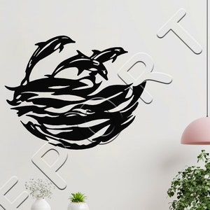 Delphin Dxf Datei, Springende Delfine, Fische Dxf, Dxf, SVG, Eps, Png Dateien, Laser Cut, Laser Cut, Laser Cut, Cricut, Vektor, Sublimation design