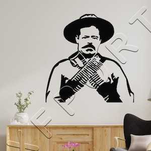 Pancho Villa Dxf, Emiliano Zapata, General Francisco-Pancho Villa, Svg, Eps, Png files, Laser Cut, Plasma Cut, Router, Cricut, Vector Files