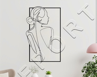vrouw abstract Dxf, Vrouwen lijn Kunst, Zwart-wit vector illustratie, Png, Cnc Machine, Laser Cut, Plasma Cut, Router, Cricut, Vector