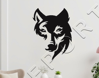 Wolf Face Dxf, Wolf svg, Howling Wolf dxf, Wolf Art, Wolf Decor, Eps, Png files, Laser Cut, Plasma Cut, Router, Cricut, Vector Files, Metal