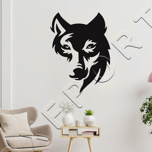 Wolf Face Dxf, Wolf svg, Howling Wolf dxf, Wolf Art, Wolf Decor, Eps, Png files, Laser Cut, Plasma Cut, Router, Cricut, Vector Files, Metal