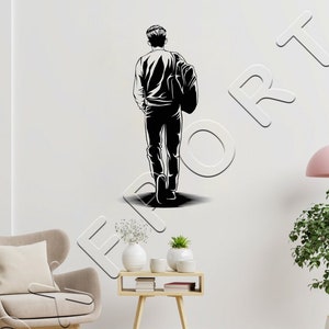 Sad Man dxf archivo, Sad Man silueta dxf, pegatina de pared dxf, Svg, Eps, png archivos, Corte láser, Corte de plasma, Router, Cricut, Archivos vectoriales, Metal