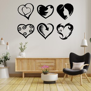 Heart dxf bundle, Valentine&#39;s Day Hearts, Heart svg dxf, Svg, Eps, Png files, Laser Cut, Plasma Cut, Router, Cricut, Vector Files, Metal,