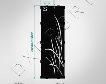 Patrón de rama Pantalla de privacidad Dxf, Panel decorativo dxf, Inserciones de paneles metálicos, Svg, Eps, Archivo Png, Corte láser, Corte por plasma, Enrutador, Archivo vectorial