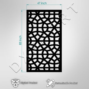 Geometrisches Muster Sichtschutz Dxf, Dekorative Panel Dxf, Metall Panel Einsätze, SVG, Png-Datei, Laser Cut, Plasma Cut, Fräser, Vektor-Dateien