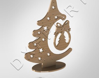 Christmas Tree Dxf, Small Wood Projects, Christmas Tree, Laser cut Files, Dxf, Svg, Eps, Png files, Laser Cut, Router, Cricut, Wood Art