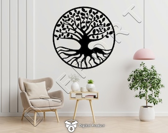 Tree of life Dxf, Tree of life Svg, Tree of life sign, Tree of life vector files, Png file, Laser Cut, Plasma Cut, Router, Cricut cut file