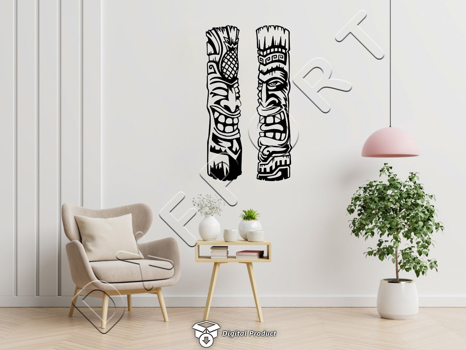 Tiki Dxf, Tiki SVG, Totem Svg, Tribal Dxf, Hawaiian Dxf, Eps, Png Files ...