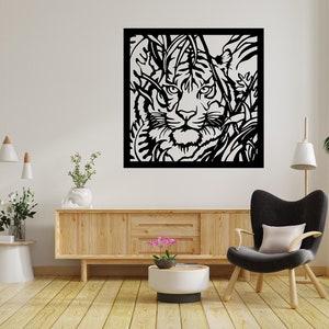Tiger Dxf File, Tiger Svg, Tiger Silhouette, Dxf, Svg, Eps, Png files, Laser Cut, Plasma Cut, dxf files for cnc, Cricut, Vector Files, Metal