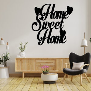 Dom słodki wystrój domu plik dxf, dom svg, wystrój salonu dxf, Svg, Eps, Png, cięcie laserowe, cięcie plazmowe, router, Cricut, pliki wektorowe, metal