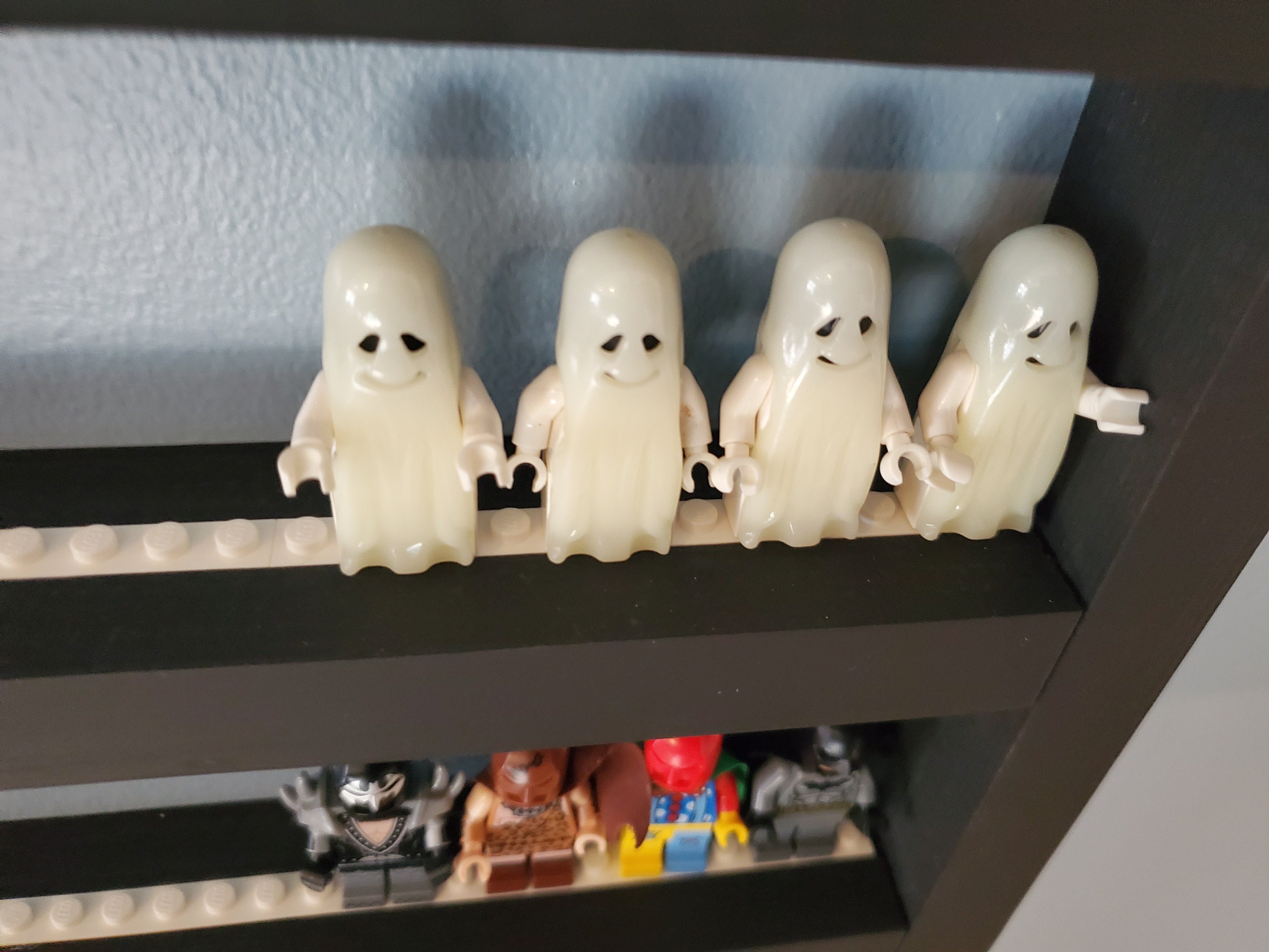 Wall Display Shelf for Lego Minifigures Black White Grey or Etsy