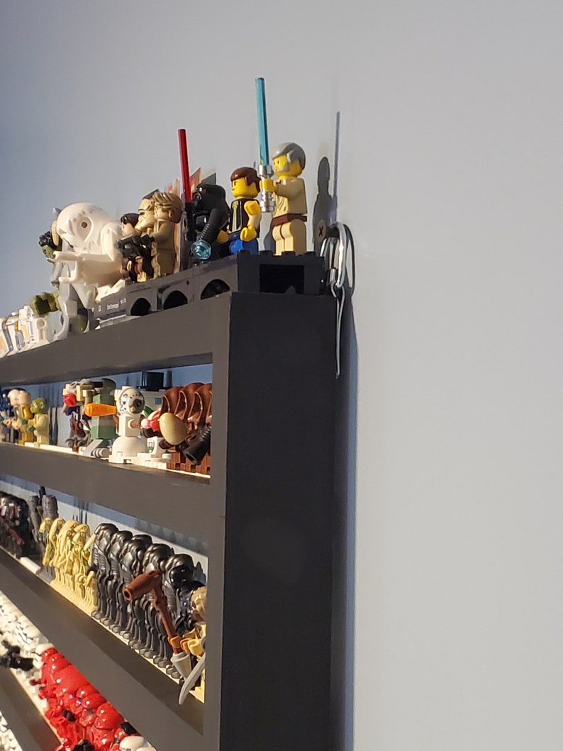 Wall Display Shelf for Lego Minifigures Black White or Etsy