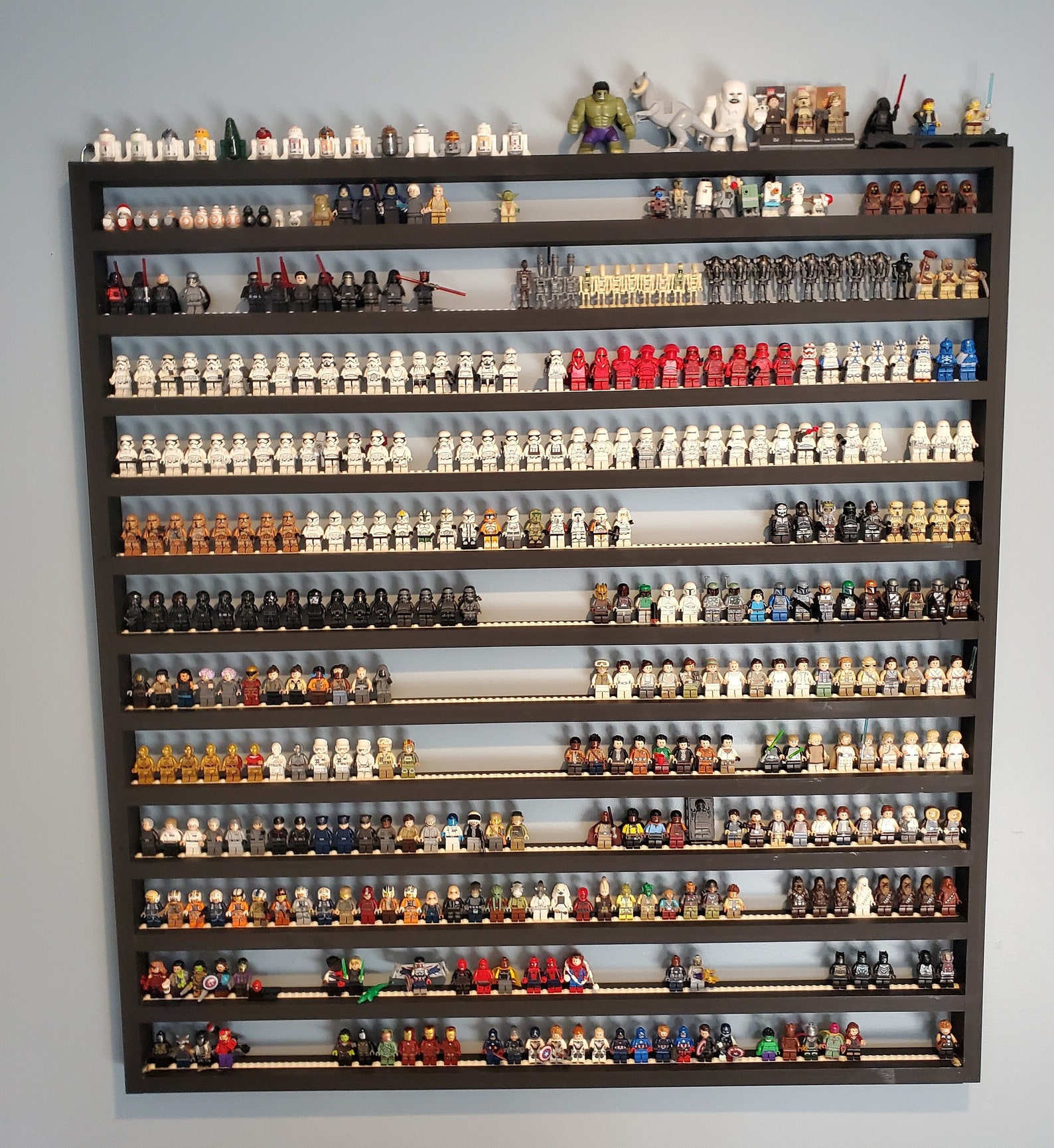 Wall Display Shelf for Lego Minifigures Black White or Etsy