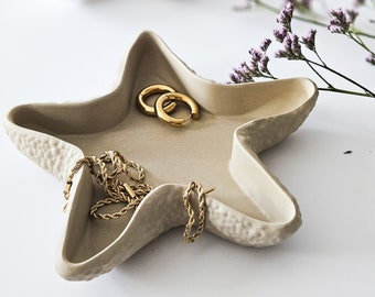 Starfish Trinket Tray| Stylish Nautical Home Decor| Eco Minimalist Sea Star Jewellery Dish|Coastal & Beach Summer Decor| Product Photo Props