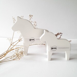 Handmade Jesmonite Dala Horse Ornament | Nordic Scandinavian Decor (Medium/Large)