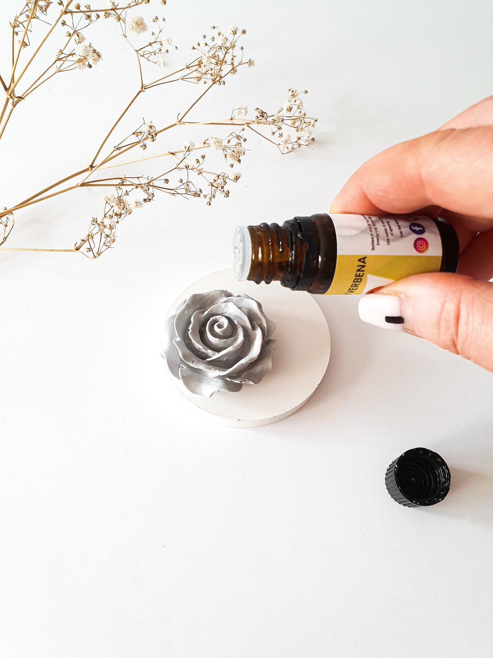 Rose Stone Diffuser| Handmade Essential Oil Passive Diffuser| Unique ...