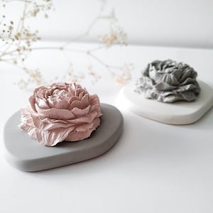 Peony Stone ätherisches Öl Diffusor & Untersetzer-Set | Perfektes personalisiertes Dankeschön-Sommergeschenk für Gastgeber, Mutter, Schwester, Freundin, Lehrer