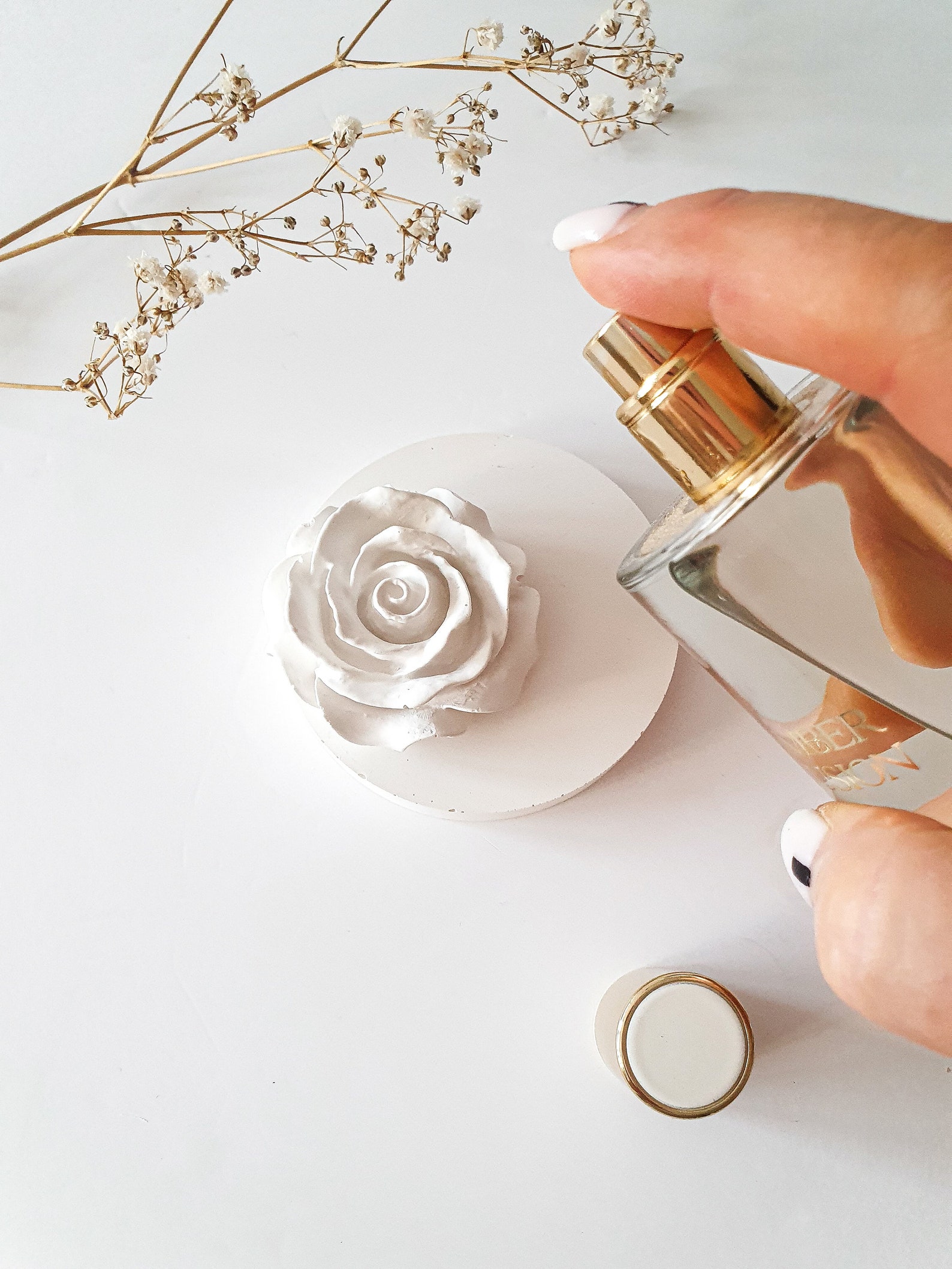 Rose Stone Diffuser| Handmade Essential Oil Passive Diffuser| Unique ...
