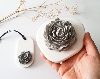 Stylish Gift Set| Peony Stone Essential Oil Diffuser + Pebble Coaster + Aroma Stone Tag| Lovely Gift for Mother and Friend| Gift under 20
