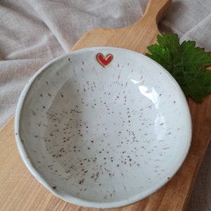 "Heart" cereal bowl, salad bowl, ceramic bowl