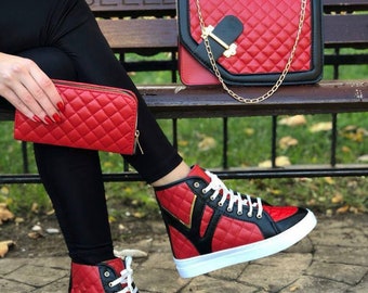 nike matching shoes and purse set