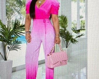 FUSCHIA PINK JUMPSUIT CATSUIT cut off capris SECOND 10 FUSCHIA PINK JUMPSUIT CATSUIT cut off capris SECOND 10