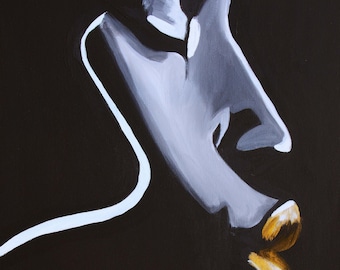 Schwarze Frau Kunstdruck | Modernes zeitgenössisches Porträt | Afroamerikanische Kunst | Frauen Kunst | Posterkunst | Wandkunst von ERIN JAE